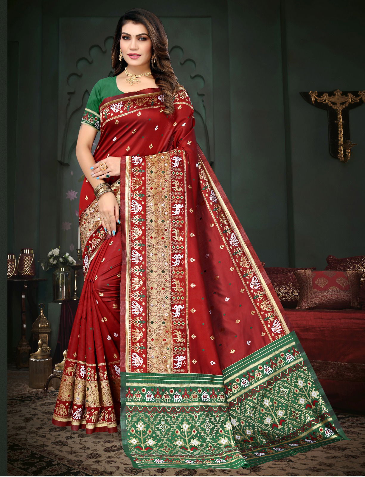 Bandhani Patola Saree By Dhruvi Designer Pure Lichi Silk With Rich Pallu Saree Catalog